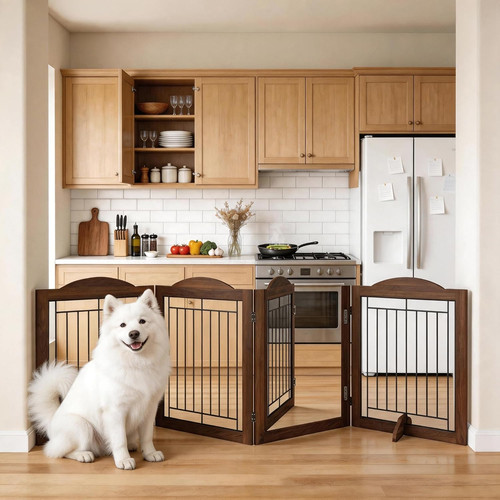 Tall dog gate - dog, with