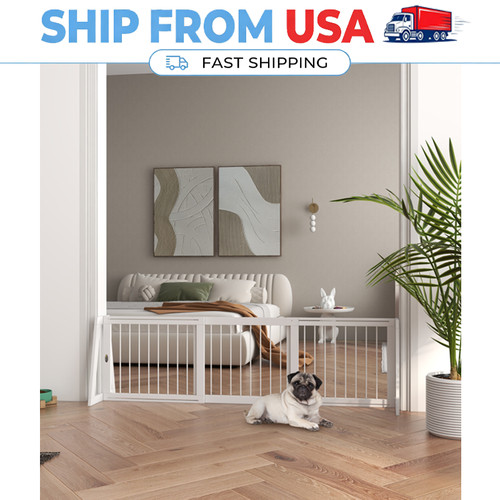Adjustable wood pet gate - pet,