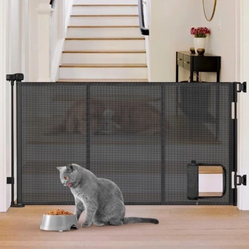 Retractable baby gate black - baby,
