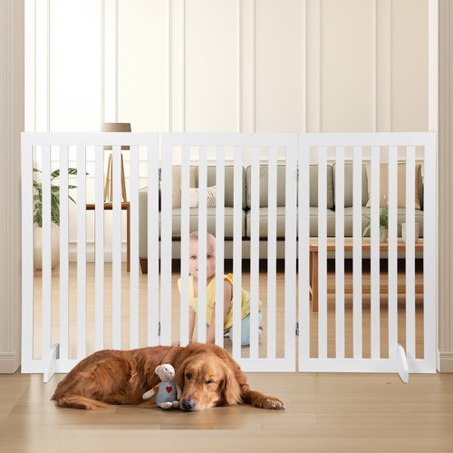 Freestanding pet gate wooden - freestanding,