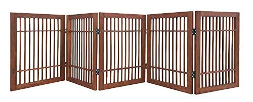 Freestanding wooden dog gate - dog,