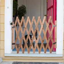 Retractable Wooden Dog Gate