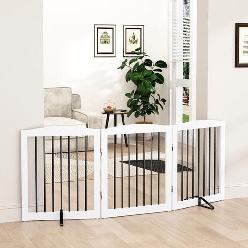 Freestanding wooden pet gate - freestanding,